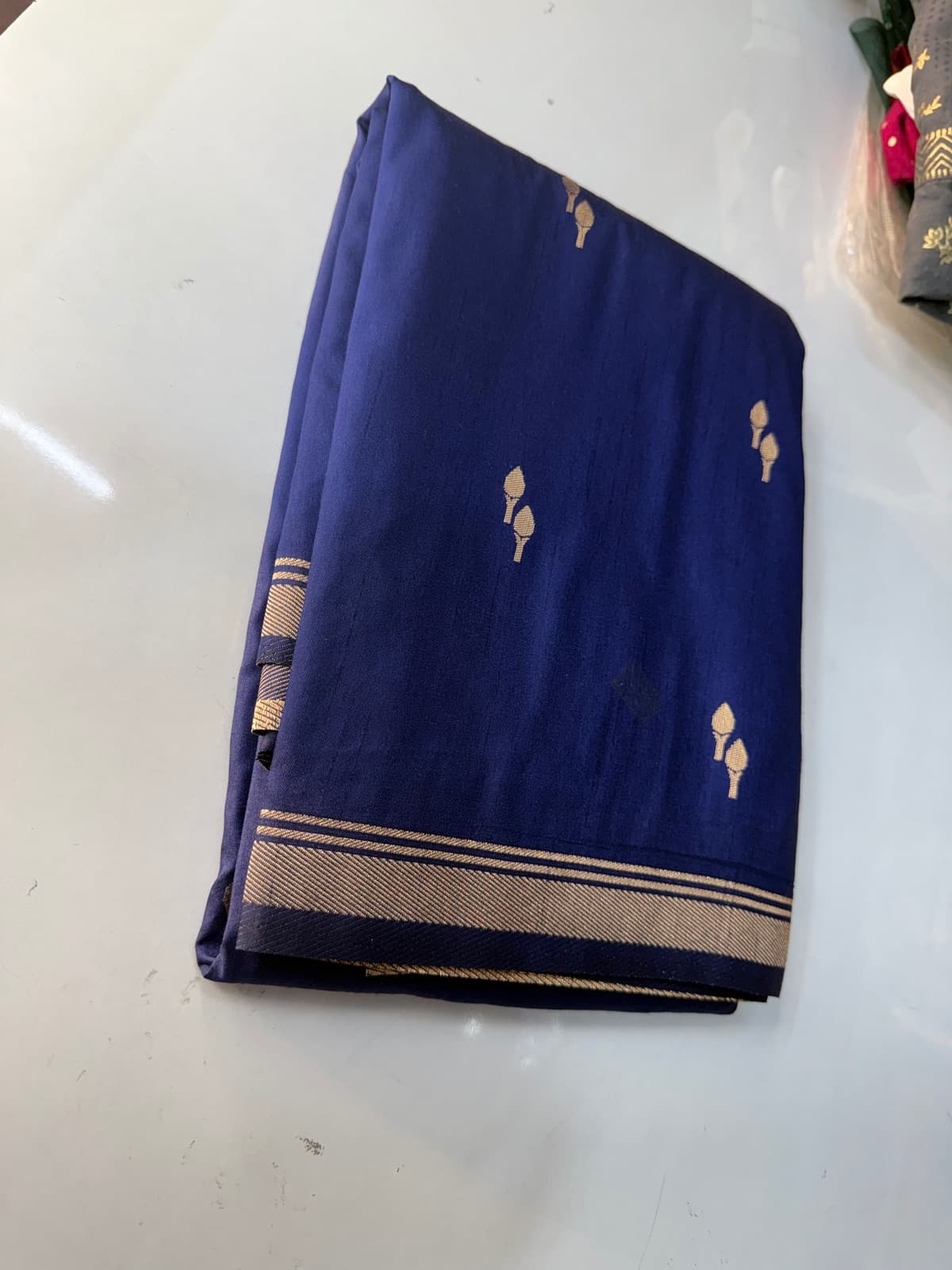 Art Silk Saree with Gold Zari Motif
